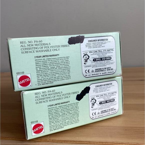 1995 NIB Cabbage Patch Baby Mini Dolls Collectible Janny Rae and Kacy Maude - Picture 8 of 8